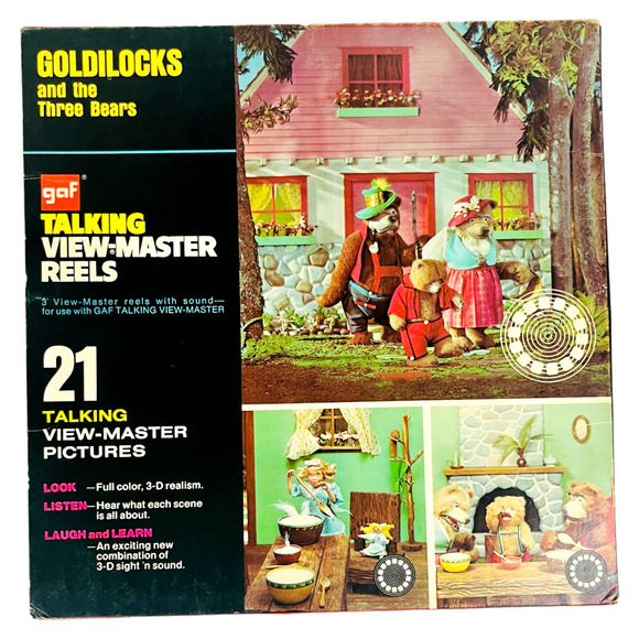 Goldilocks and Three Bears View Master Reel Set Talking GAF AVB 317 Vintage 1963 - Picture 5 of 9